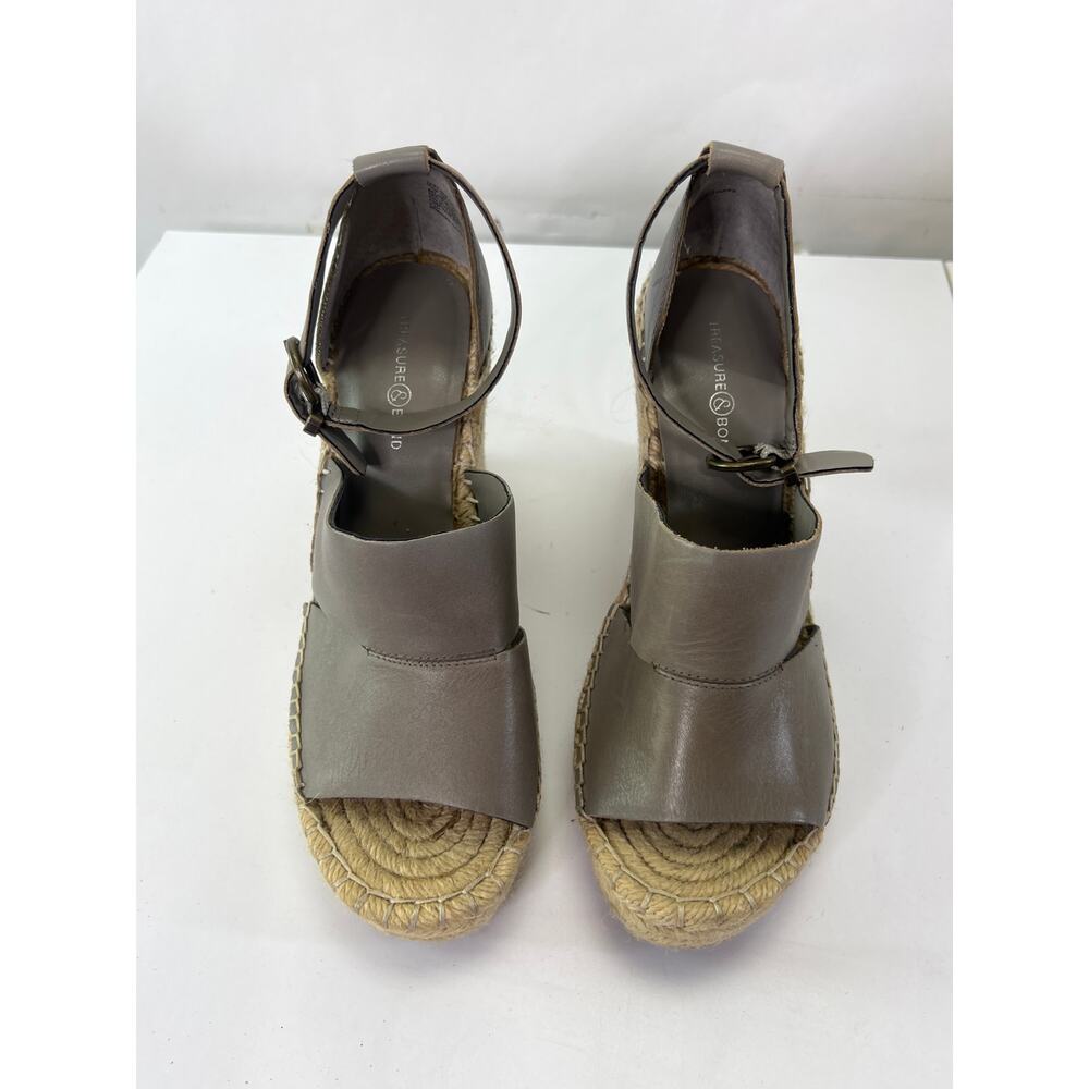 Treasure & Bond Leather Platforms Gray 8.5 - Picture 3 of 7